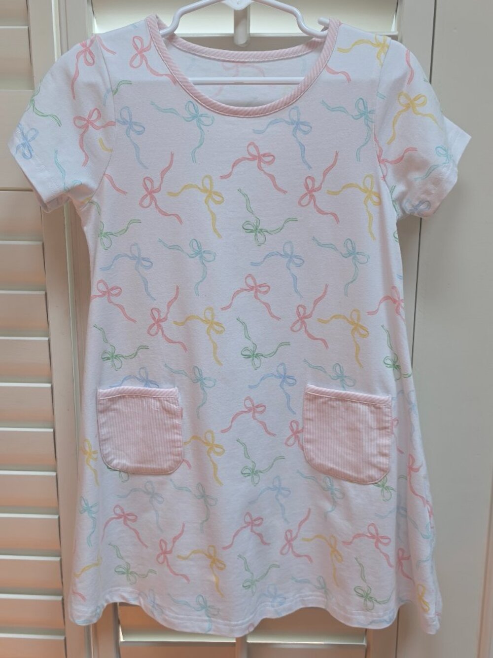 Serendipity by Shrimp and Grits Kids Pastel Bows Knit Play Dress